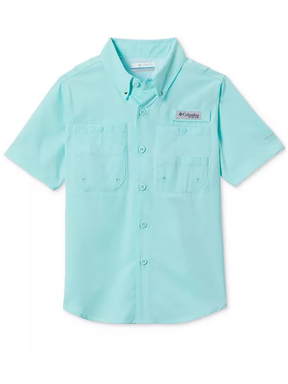 Columbia PFG Boys' Tamiami Short-Sleeve Shirt | S | Marine Light